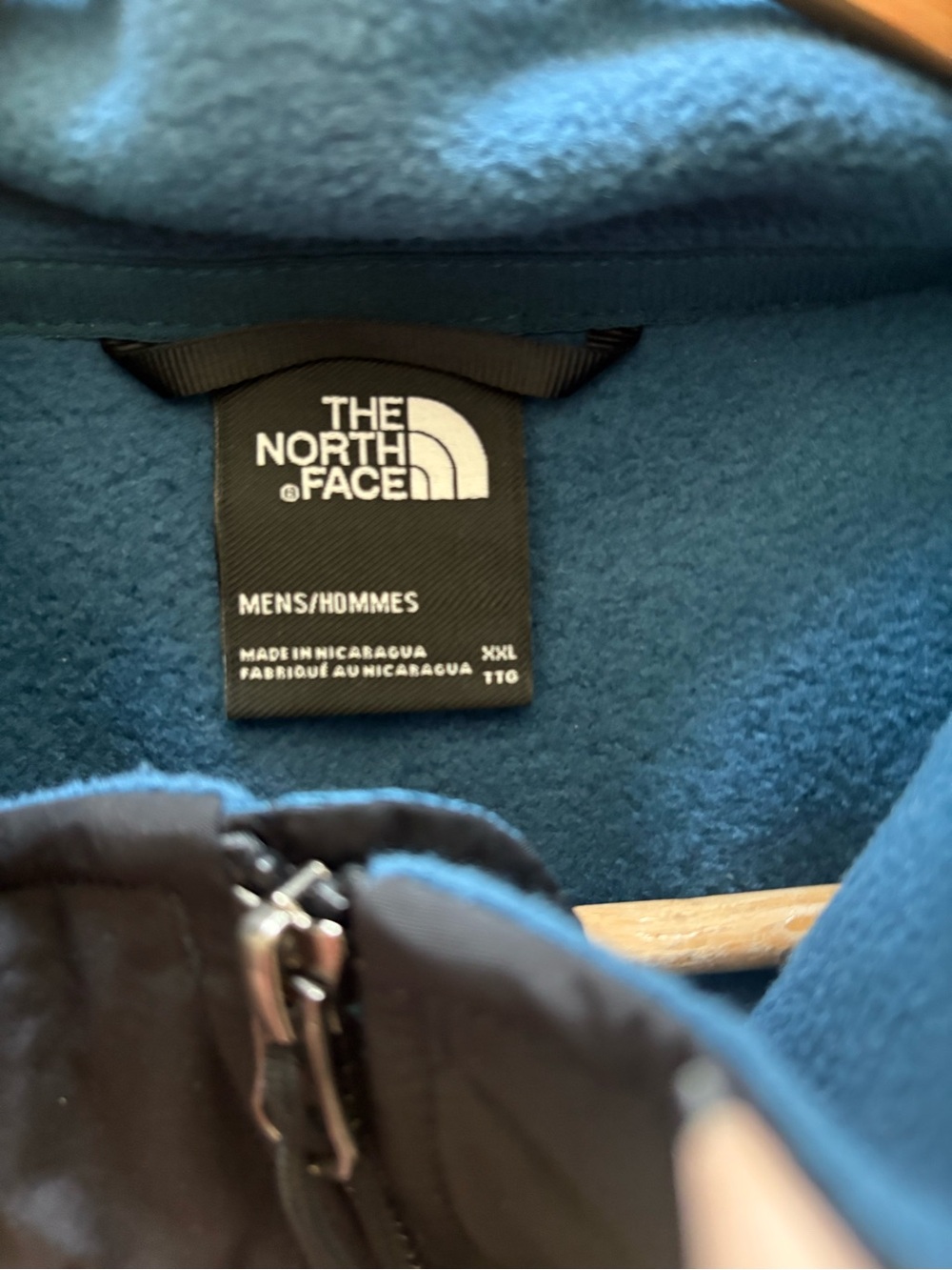 The North Face Men’s TKA Glacier Full Zip Heavyweight Jacket Fleece Blue XXL - Picture 3 of 3